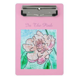 Minicarpeta De Pinza En el Peonía Rosa