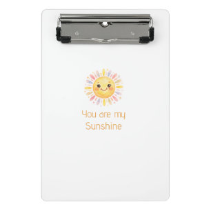 Minicarpeta De Pinza eres mi sol amarillo naranja rayos de sol añadir n