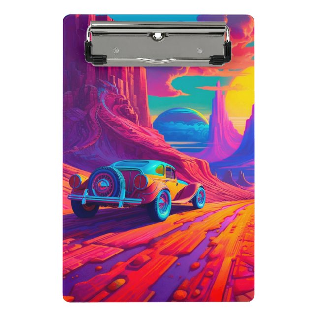 Minicarpeta De Pinza Escena De Coche Artsy (Anverso)