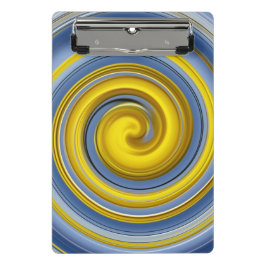 Minicarpeta De Pinza Espiral amarilla y azul