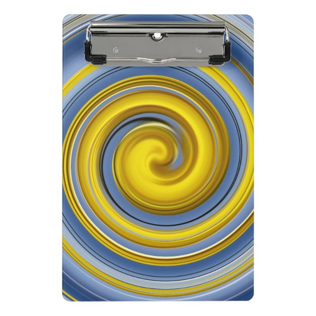 Minicarpeta De Pinza Espiral amarilla y azul (Anverso)