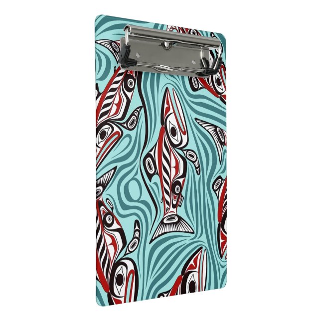 Minicarpeta De Pinza Espíritu de arte Salmon Haida Pacífico Nativo del  (Angular)