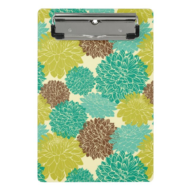 Minicarpeta De Pinza Estampado de flores 12 (Anverso)
