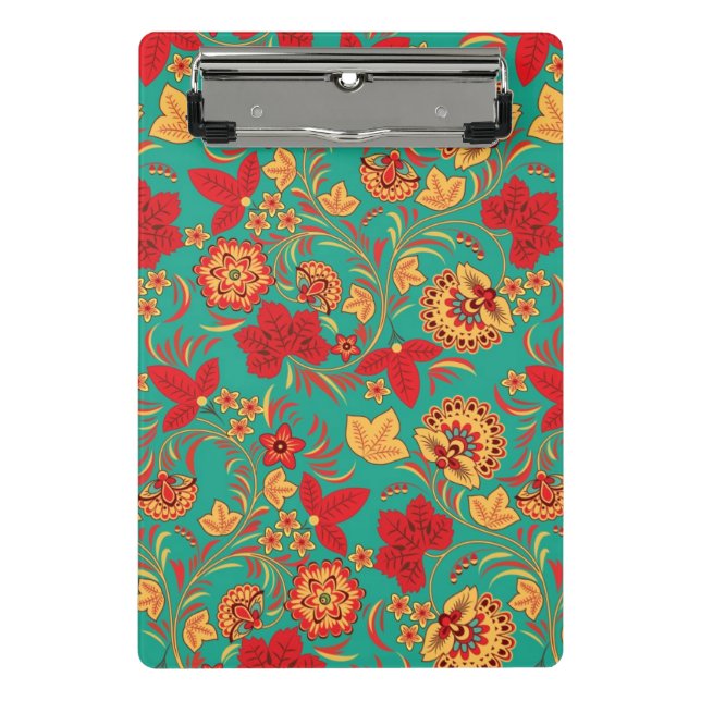Minicarpeta De Pinza Estampado de flores 2 (Anverso)
