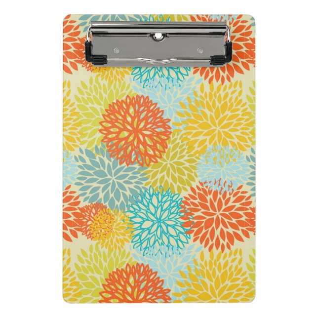 Minicarpeta De Pinza Estampado de flores 3 (Anverso)