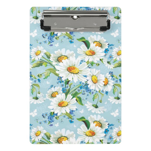 Minicarpeta De Pinza Estampado de flores brillante hermoso elegante 2 (Anverso)