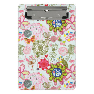 Minicarpeta De Pinza Estampado de flores en el estilo retro 2
