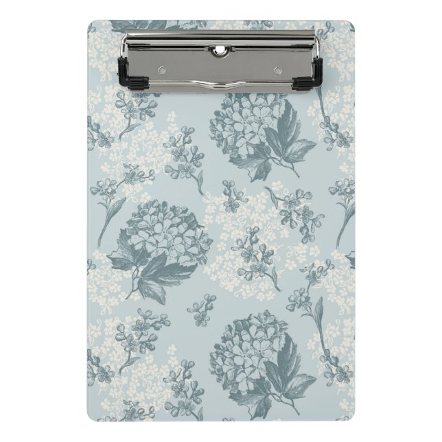 Minicarpeta De Pinza Estampado de flores retro con las flores del (Anverso)