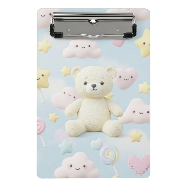 Minicarpeta De Pinza Estilo Harajuku: Nubes y estrellas de Natasha Us (Anverso)