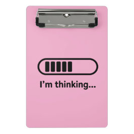 Minicarpeta De Pinza Estoy Pensando... Barra de Progreso Rosa Minimalis