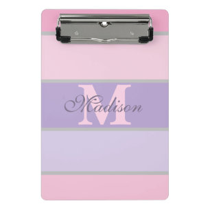 Minicarpeta De Pinza estuche para iPhone rosa y púrpura pastel / iPad