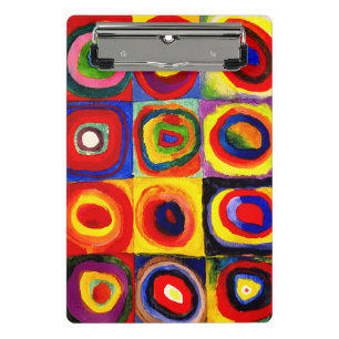 Minicarpeta De Pinza Estudio de color de Kandinsky Cuadrados Círculos A