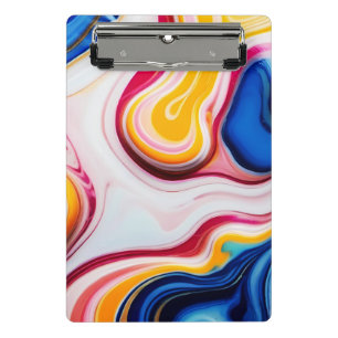 Minicarpeta De Pinza Fantasía blanca rosa rosa azul trendy