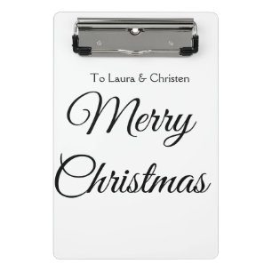 Minicarpeta De Pinza Feliz Navidad añadir nombre texto regalo personali