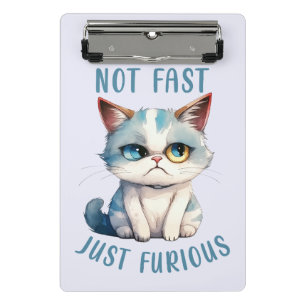 Minicarpeta De Pinza Fiery Feline Spirit - Diseño de gato enfurecido