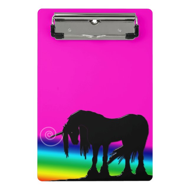 Minicarpeta De Pinza Fiesta de unicornio arcoiris (Anverso)