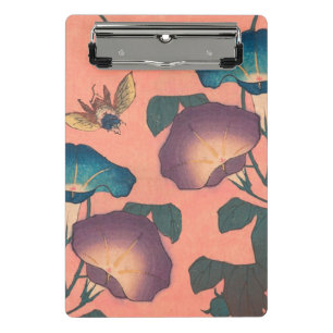 Minicarpeta De Pinza Flor de abeja rosa Arte Clásico Hokusai