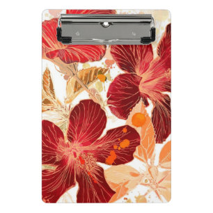 Minicarpeta De Pinza Flor del hibisco - pintura 2 de la acuarela