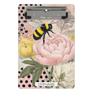 Minicarpeta De Pinza Flor y abeja caprichosas – Floral acogedor (2)