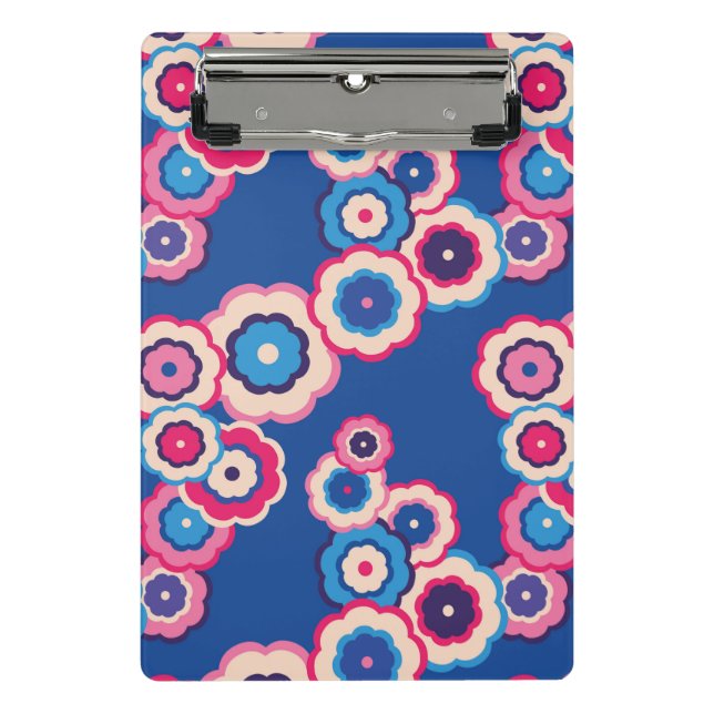 Minicarpeta De Pinza Floral retro (Anverso)