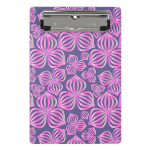 Minicarpeta De Pinza flores abstractas azul rosado sin fisuras + tus id