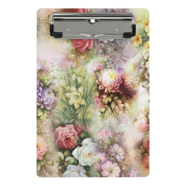 Minicarpeta De Pinza Flores Antiguas (Anverso)