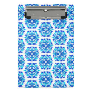 Minicarpeta De Pinza Flores Azules, Patrón De Flores, Patrón Floral