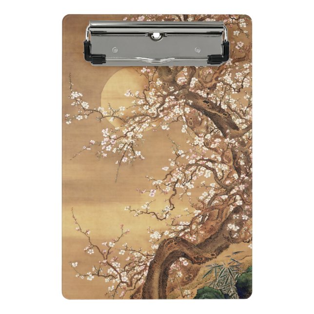Minicarpeta De Pinza Flores de ciruelas antiguas japonesas a la luz de  (Anverso)