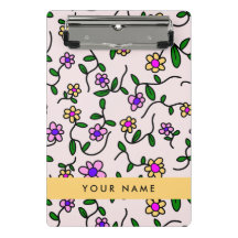 Flores de colores, fondo rosado, amarillo