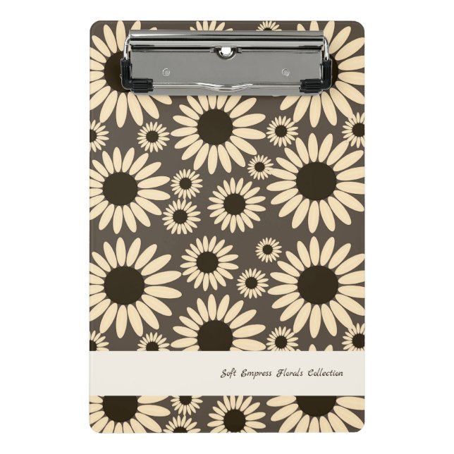 Minicarpeta De Pinza Flores Suaves Emperatriz Marrón (Anverso)