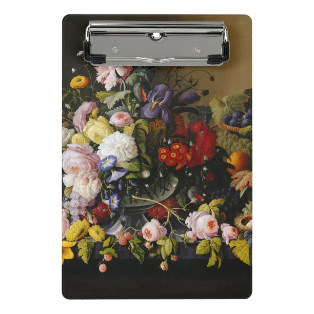 Minicarpeta De Pinza Flores y frutas antiguas de vida (Anverso)