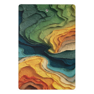 Minicarpeta De Pinza Flujo de Color en Capas – Arte Topográfico Abstrac