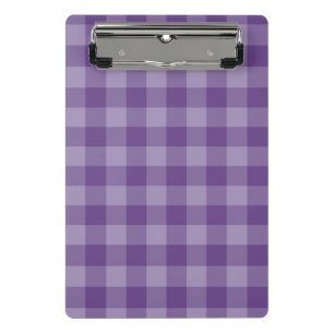 Minicarpeta De Pinza Fondo a cuadros violeta