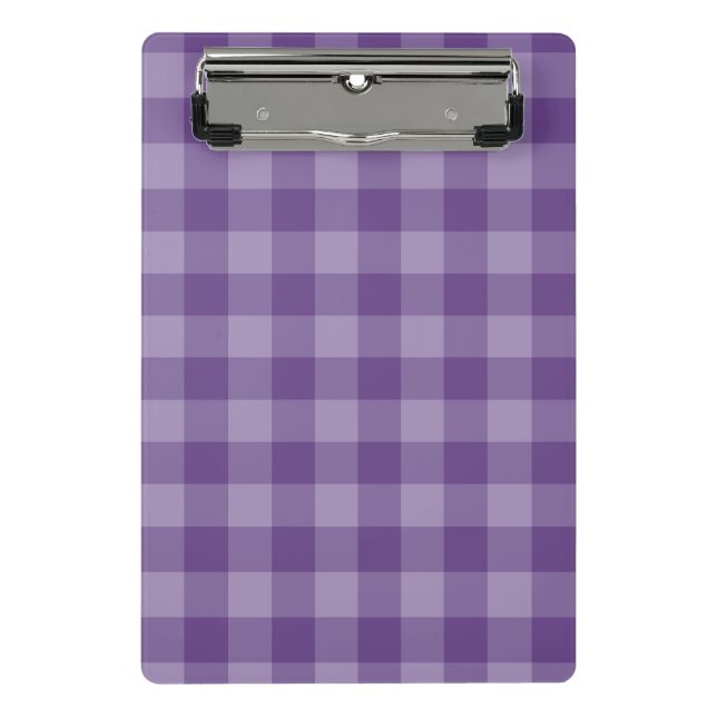Minicarpeta De Pinza Fondo a cuadros violeta (Anverso)