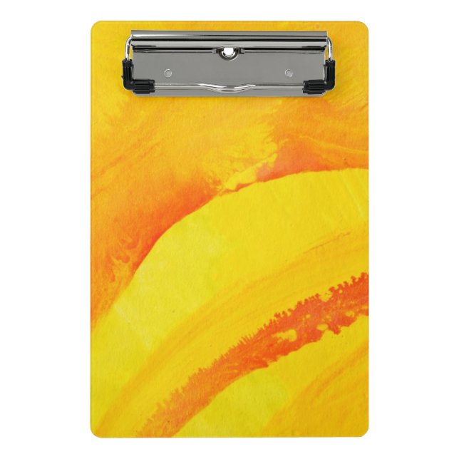 Minicarpeta De Pinza fondo amarillo. acuarela en el papel (Anverso)