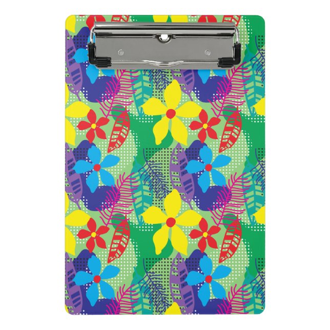 Minicarpeta De Pinza Fondo de flores coloridas (Anverso)
