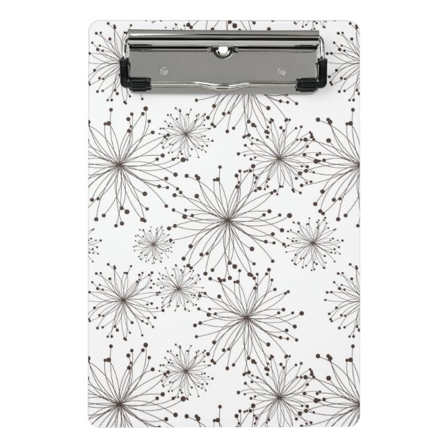 Minicarpeta De Pinza Fondo floral retro (Anverso)