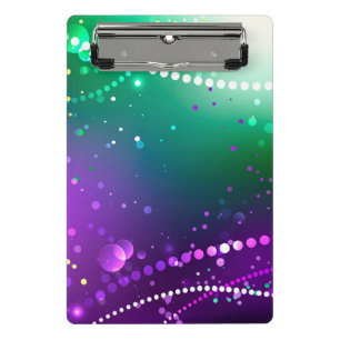 Minicarpeta De Pinza Fondo morado festivo Mardi Gras