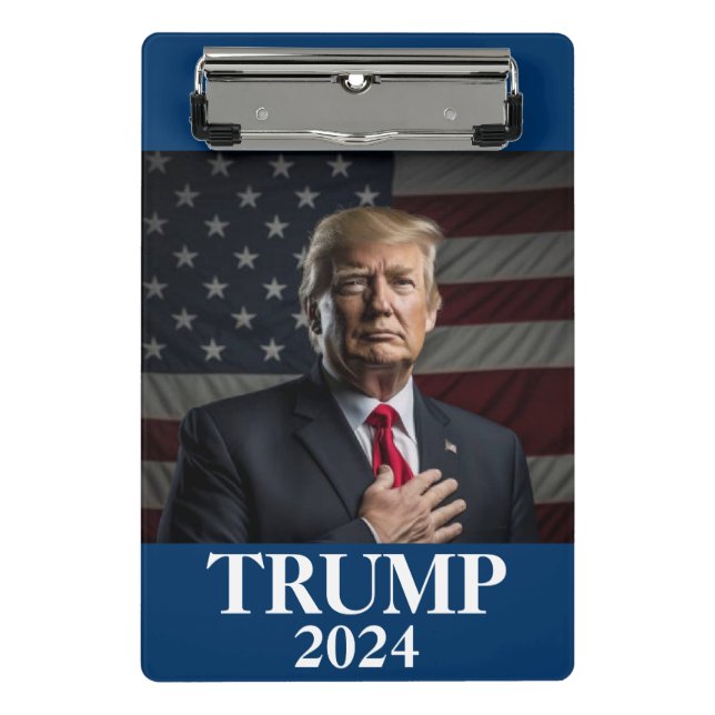 Minicarpeta De Pinza Foto de Donald Trump - Trump 2024 (Anverso)