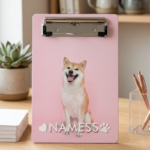 Minicarpeta De Pinza Foto personalizada con el nombre de tu perro