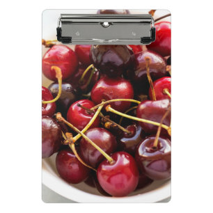 Minicarpeta De Pinza Fotografía de Cerezas Rojas Frescas en un Tazón