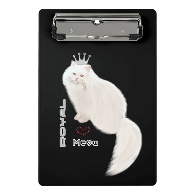 Minicarpeta De Pinza Gato blanco (Anverso)