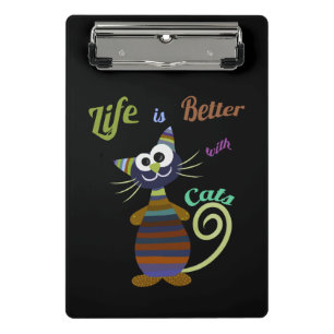 Minicarpeta De Pinza Gato divertido