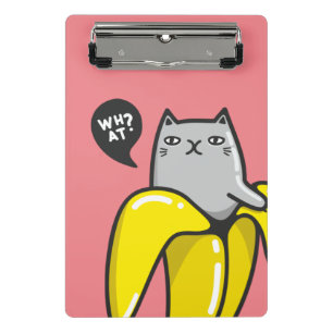 Minicarpeta De Pinza Gato en banana