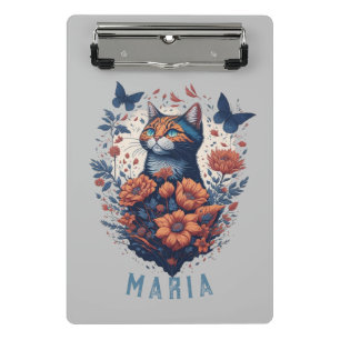 Minicarpeta De Pinza Gato floral gatito gatito gatito