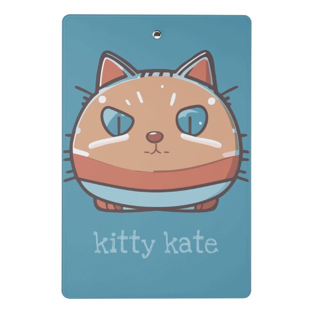 Minicarpeta De Pinza Gato gatito frente (Reverso)