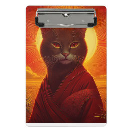 Minicarpeta De Pinza Gato Gris Con Robe De Moda En Escena De Puesta De 