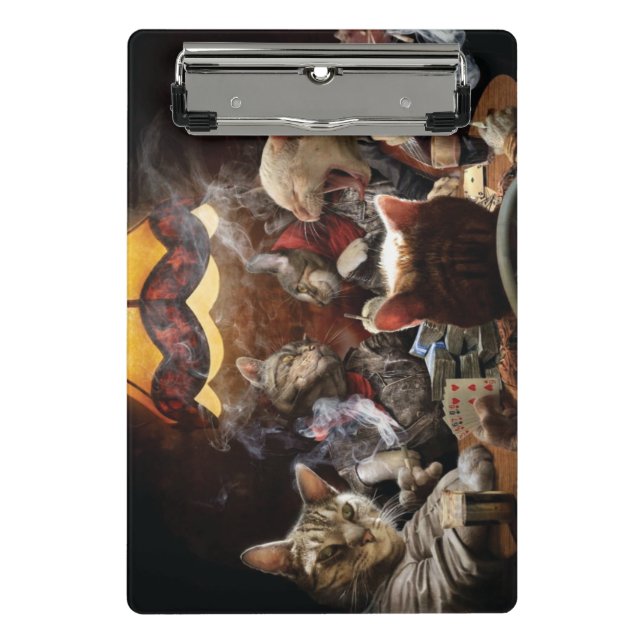 Minicarpeta De Pinza Gatos jugando póquer   (Anverso)