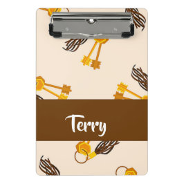 Minicarpeta De Pinza Gold house keys on pink