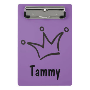Minicarpeta De Pinza Gracioso Crown black + tu trasero. y texto